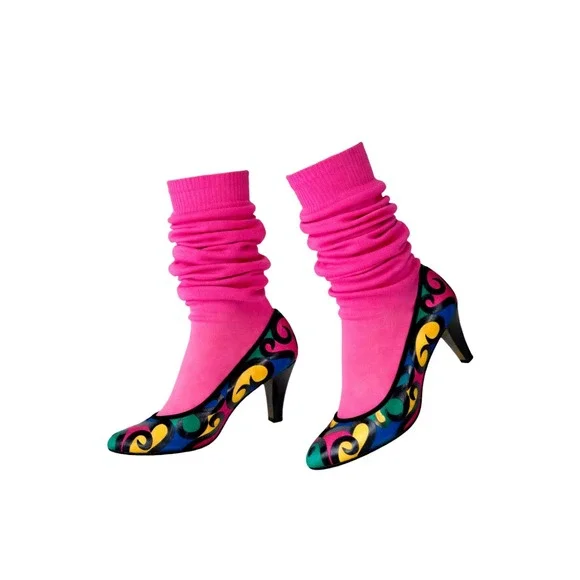 Andrea Pfister Neiman Marcus Vintage Pumps Multi Color Swirl Leather Heels 7.5 - Picture 7 of 7